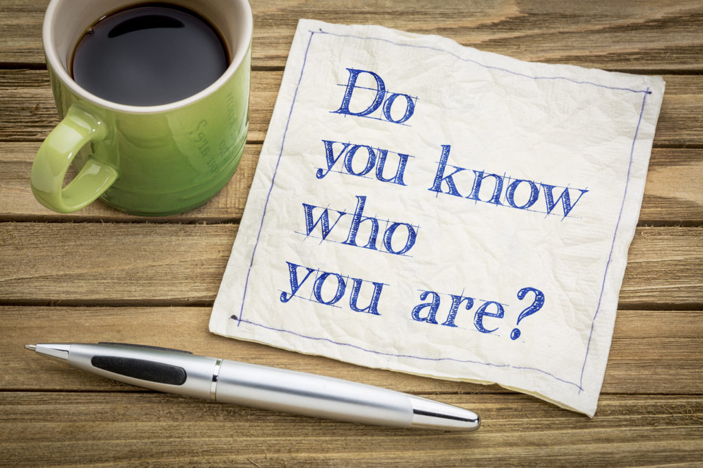 What are your archetypes? with image - Do you know who you are ? A question on a napkin with a cup of coffee