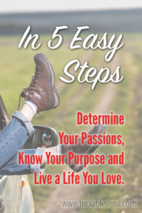 In 5 Easy Steps Determine Your Passions, Know Your Purpose and Live a Life Your Love